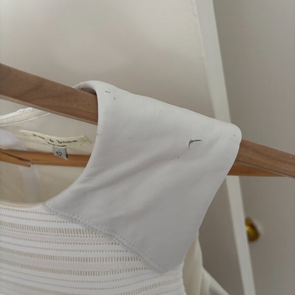 Rag & Bone White Basha Sleeveless Burnout Dress (size 12) - Picture 4 of 8